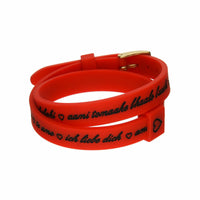 Damenarmreif il mezzometro I LOVE YOU GOLD - BRACCIALE IN SILICONE/SILICONE BRACELET