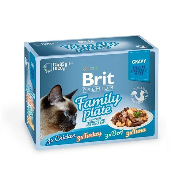 Katzenfutter Brit Pouch Gravy Thunfisch Truthahn Rindfleisch 12 x 85 g