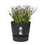 Blumentopf Elho Greenville Schwarz Kunststoff kreisförmig rund Ø 30 cm Ø 29,5 x 27,8 cm