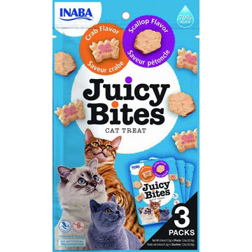 Snack für Katze Inaba Juicy Bites 3 x 11,3 g Krabbe