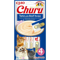 Snack für Katze Inaba Churu 4 x 14 g Thunfisch Rindfleisch