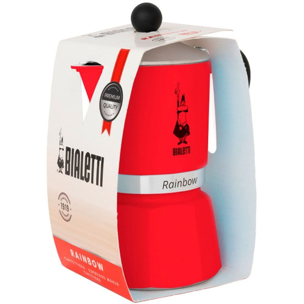 Italienische Kaffeemaschine Bialetti Rainbow Rot Metall Aluminium 60 ml